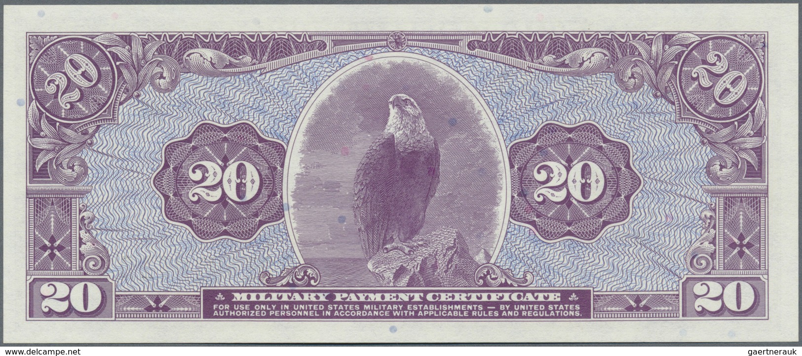 United States Of America: Rare Unissued Military Payment Certificate 20 Dollars Series 691 P. M90 In - Autres & Non Classés
