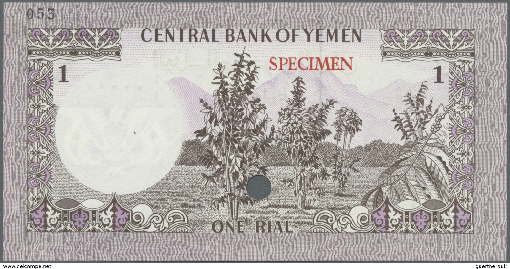 Yemen / Jemen: Set Of 2 Specimen Notes Containing 1 And 5 Riyals ND P. 11as, 12cts, Both With Zero S - Yemen