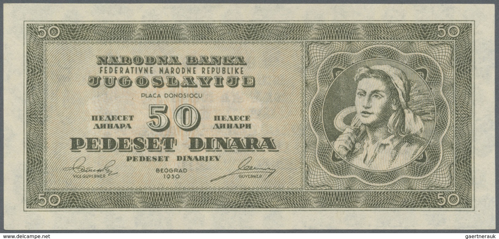 Yugoslavia / Jugoslavien: 50 Dinara 1950, P.67u (not Issued) In Perfect UNC Condition - Yougoslavie