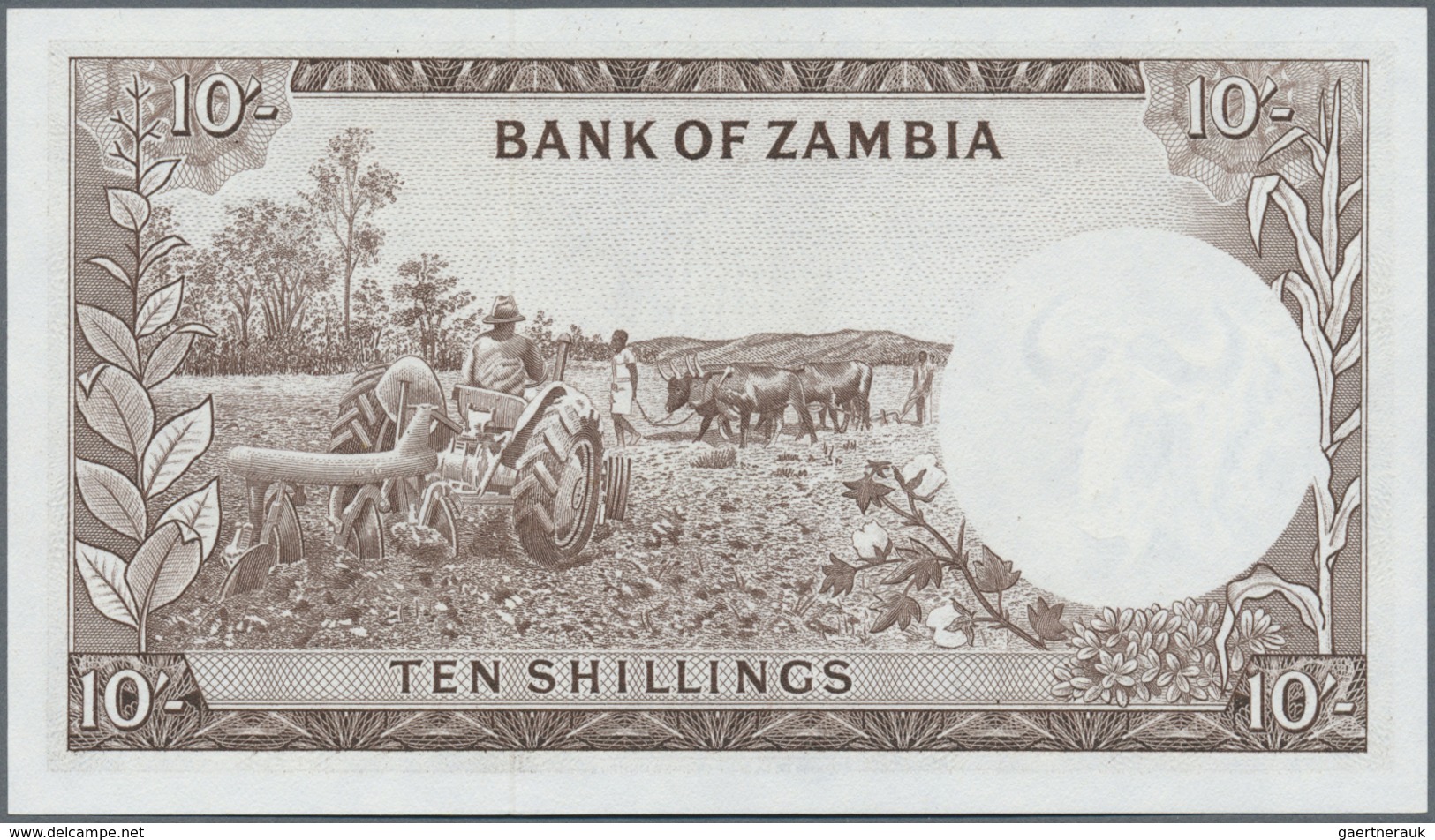 Zambia / Sambia: 10 Shillings ND(1964), P.1 In Perfect UNC Condition - Zambia