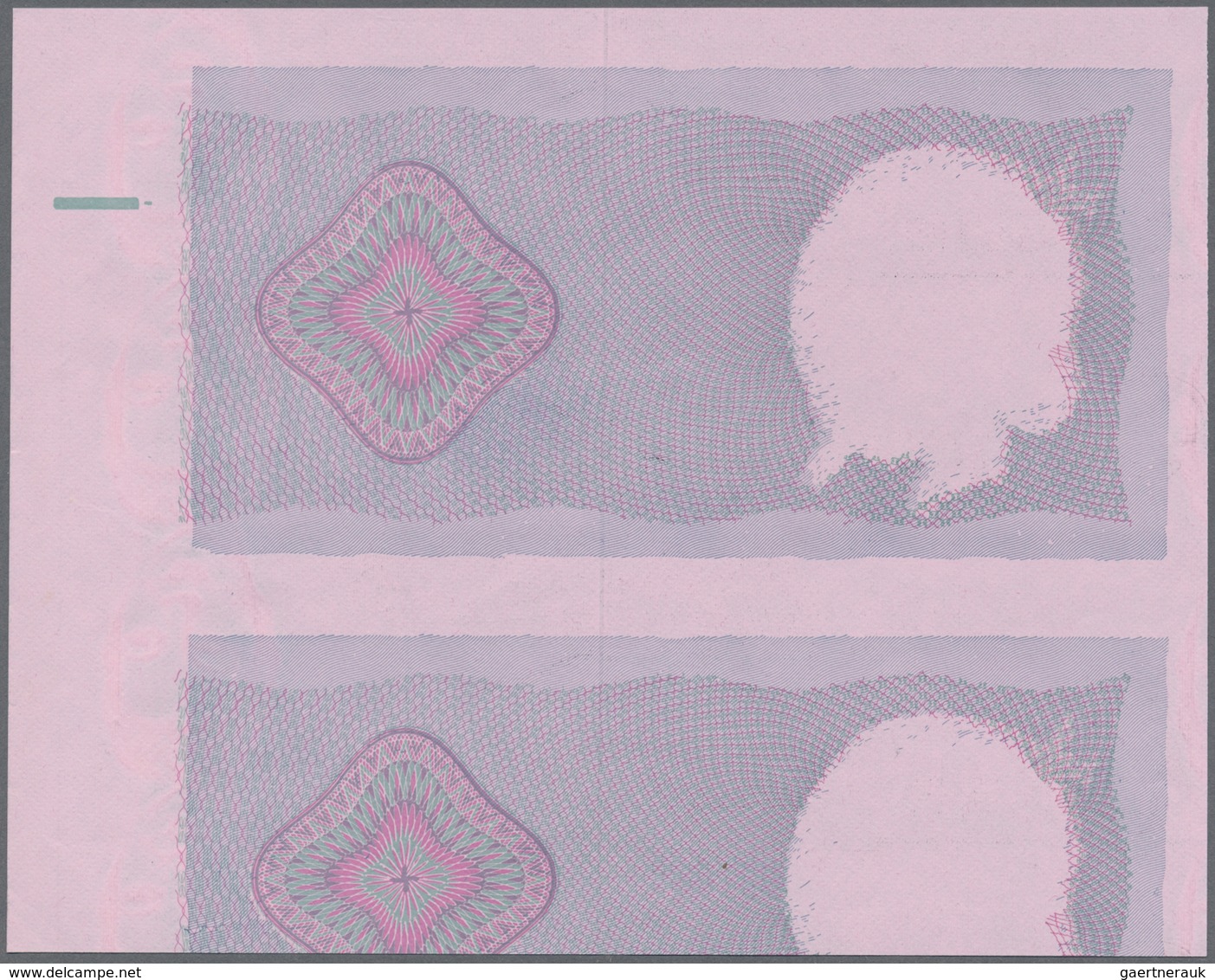 Testbanknoten: Denmark: Test Note Print For The National Bank Of Denmark On A GOEBEL Printing Machin - Specimen