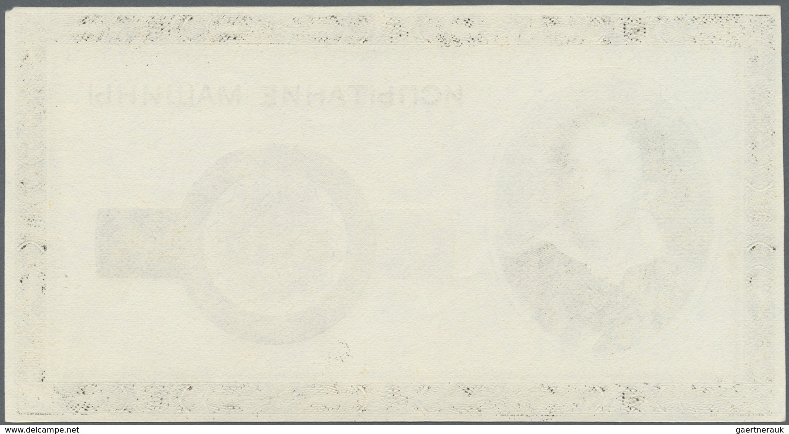 Testbanknoten: Intaglio Printed Test Note Uniface On Banknote Paper, Printed By ABNC On A Giori Pres - Specimen