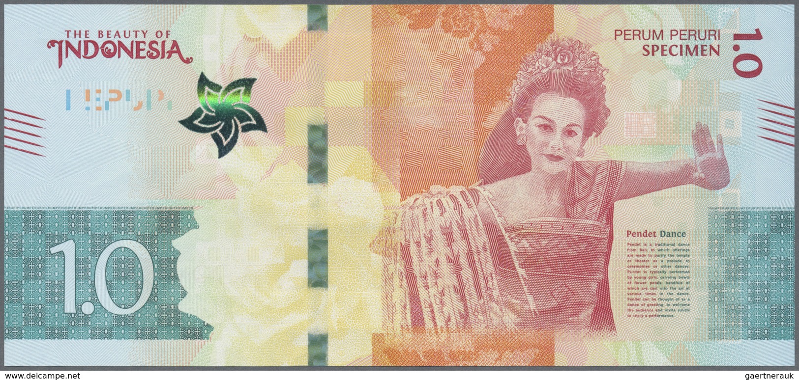 Testbanknoten: Indonesia: Beautiful Test Note PERUM PERURI State Printing Works Of Indonesia With Si - Specimen