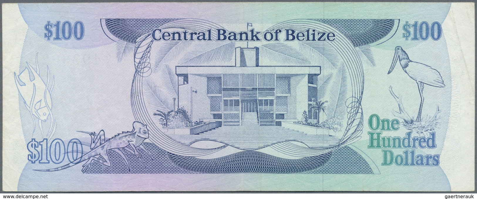 Belize: 100 Dollars January 1st 1989, P.50b, Very Nice Condition With Bright Colors And Great Origin - Belize