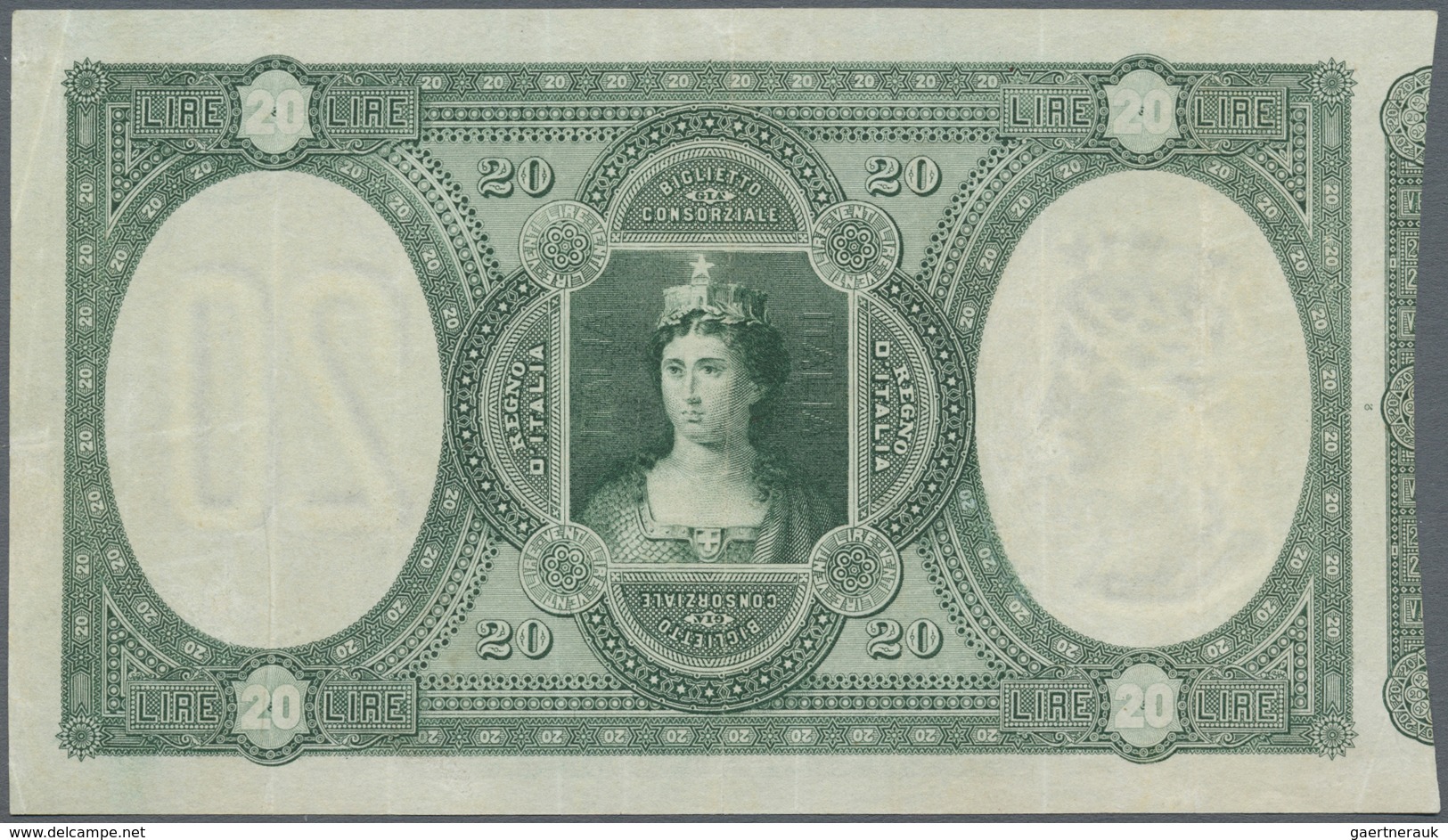 Italy / Italien: 20 Lire 1881 P. 14, Series 1, Serial Number 0007, Highly Rare Note In Very Crisp Co - Altri & Non Classificati