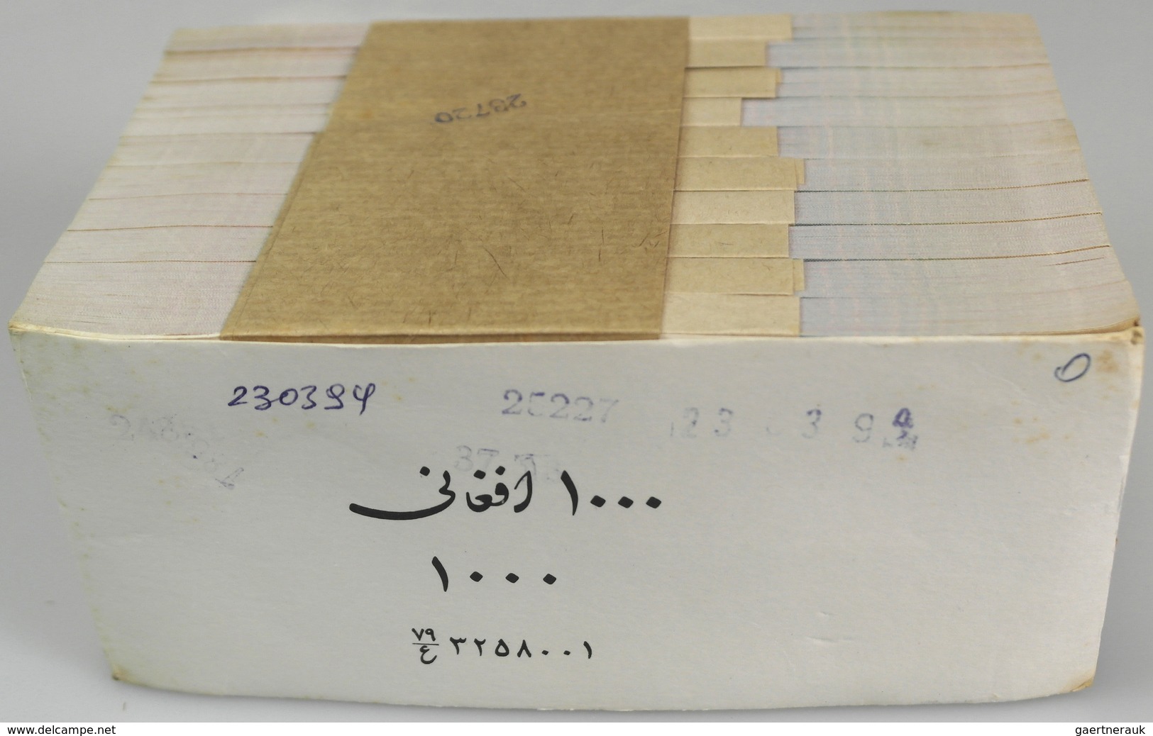 Afghanistan: Original Brick With 1000 Banknotes 1000 Afghanis 1979-91, P.61, Packed In 10 Bundles Of - Afghanistan