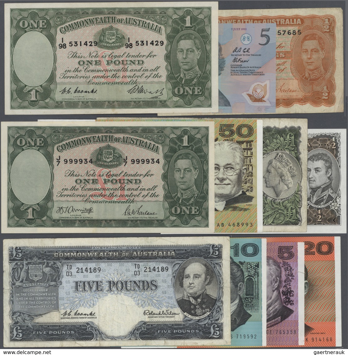 Australia / Australien: Large Dealers Lot Of About 130 Pcs Containing The Following Pick Numbers In - Autres & Non Classés