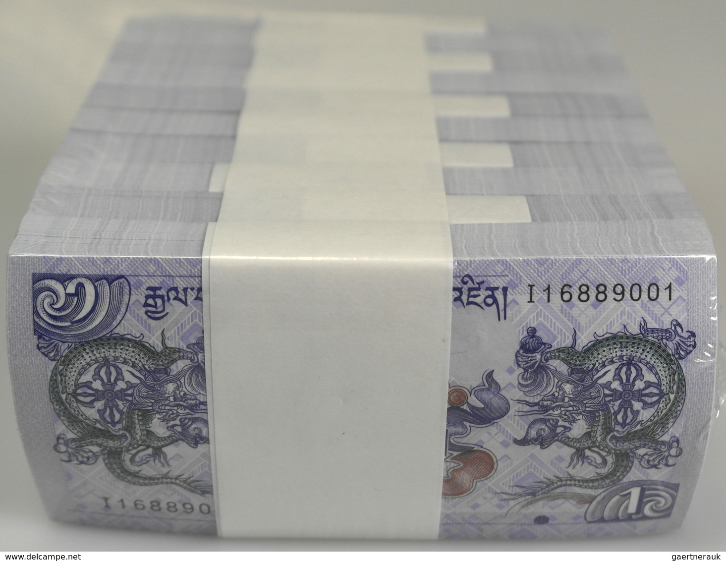 Bhutan: Original Brick With 1000 Banknotes 1 Ngultrum 2006 Or 2013, P.27, Packed In 10 Bundles Of 10 - Bhoutan