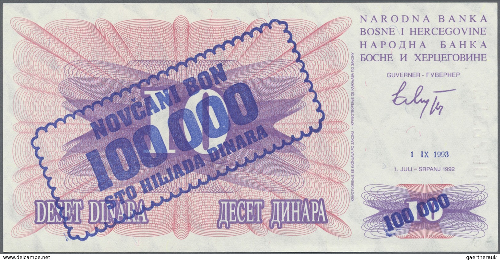 Bosnia & Herzegovina / Bosnien & Herzegovina: 1992/1993 (ca.), Ex Pick 1-150, Quantity Lot With 1953 - Bosnie-Herzegovine