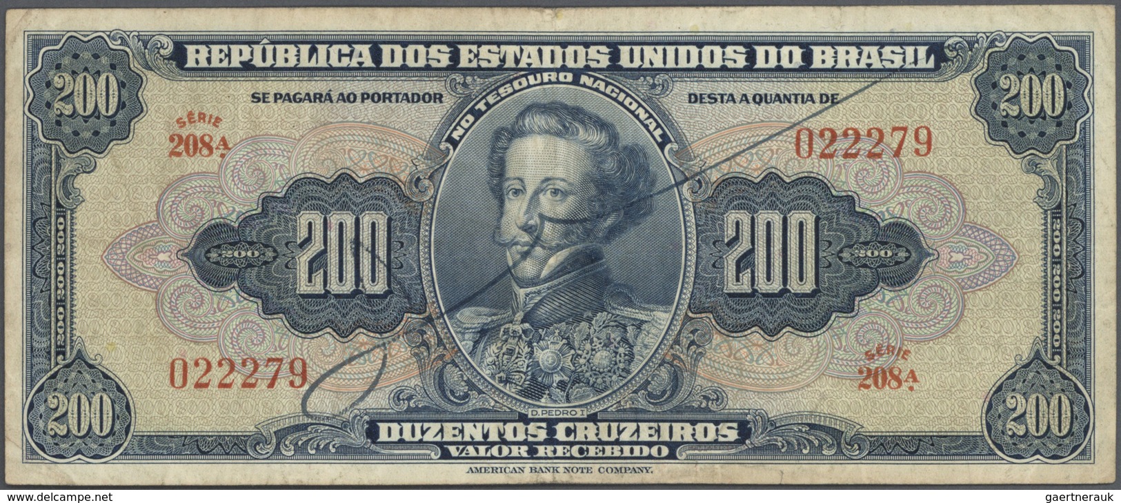 Brazil / Brasilien: large lot of about 750 banknotes containing for example 3x 500 Reis P. 1d, 20 Re