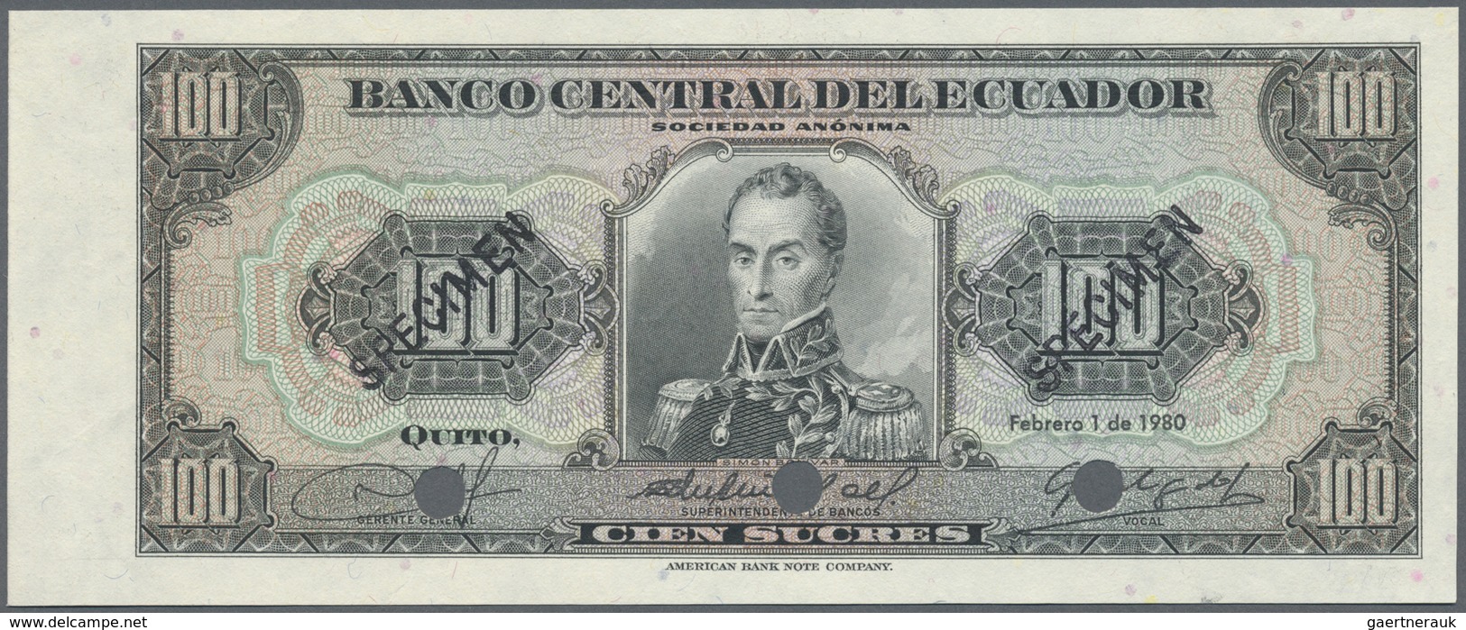 Ecuador: 1964/1999 (ca.), Lot With 485 Banknotes, Some In Quantity, In Good To Mixed Quality, Sorted - Ecuador