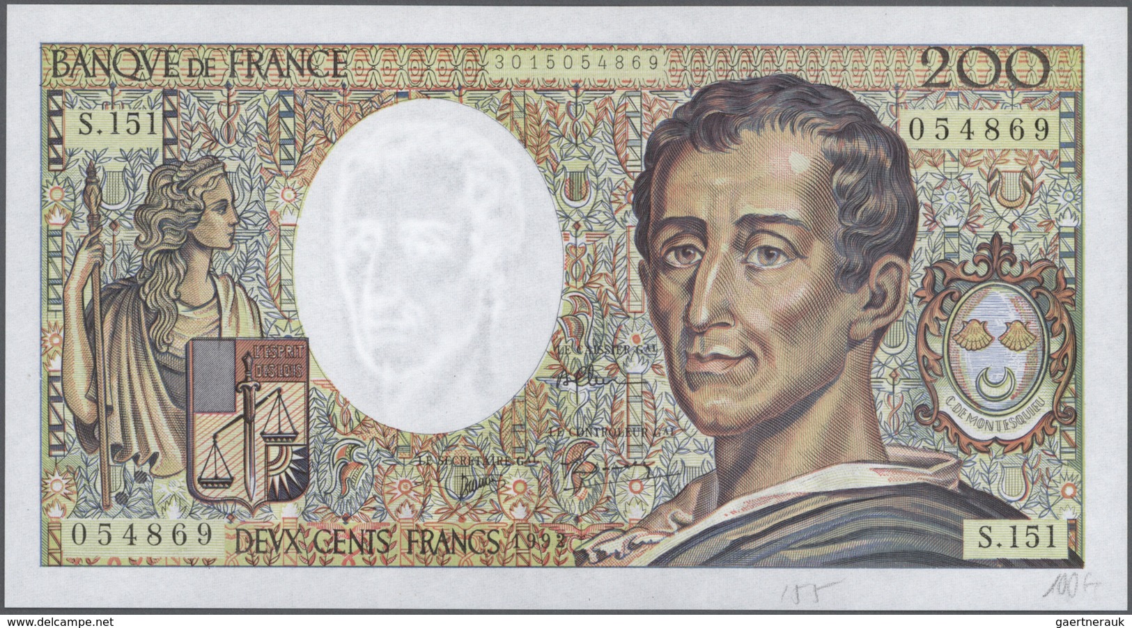 France / Frankreich: very big lot of about 2000 banknotes containing 12x 100 Francs P. 71, 31x 100 F