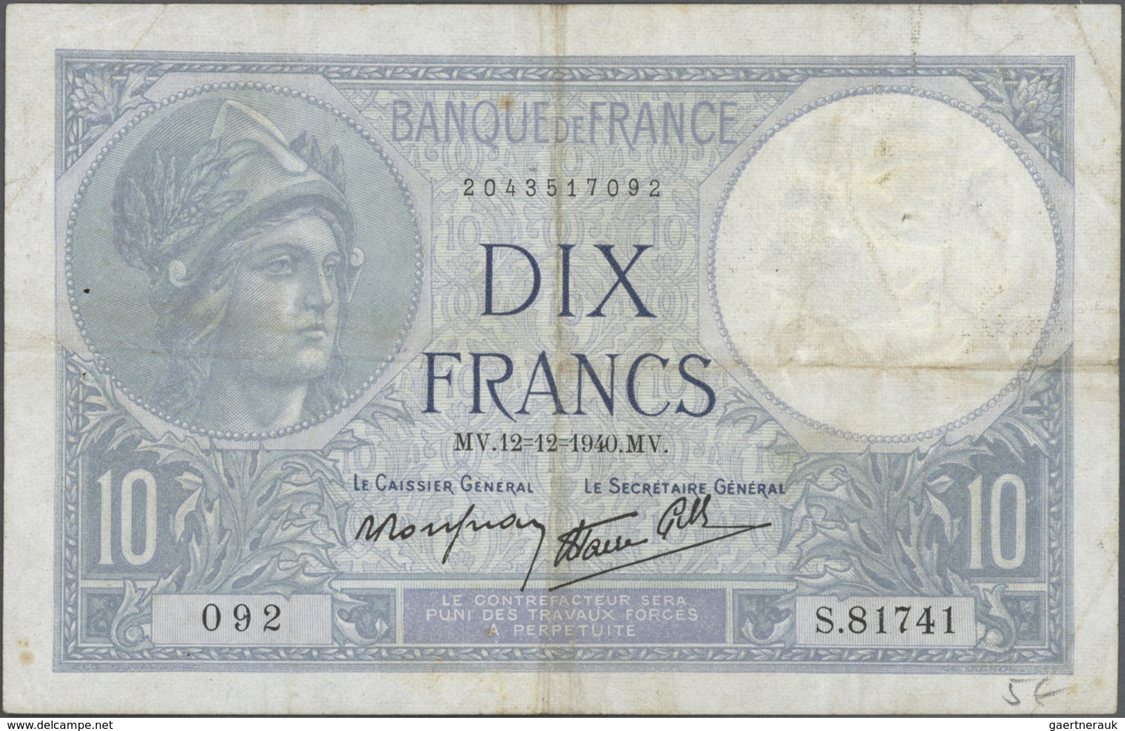 France / Frankreich: very big lot of about 2000 banknotes containing 12x 100 Francs P. 71, 31x 100 F