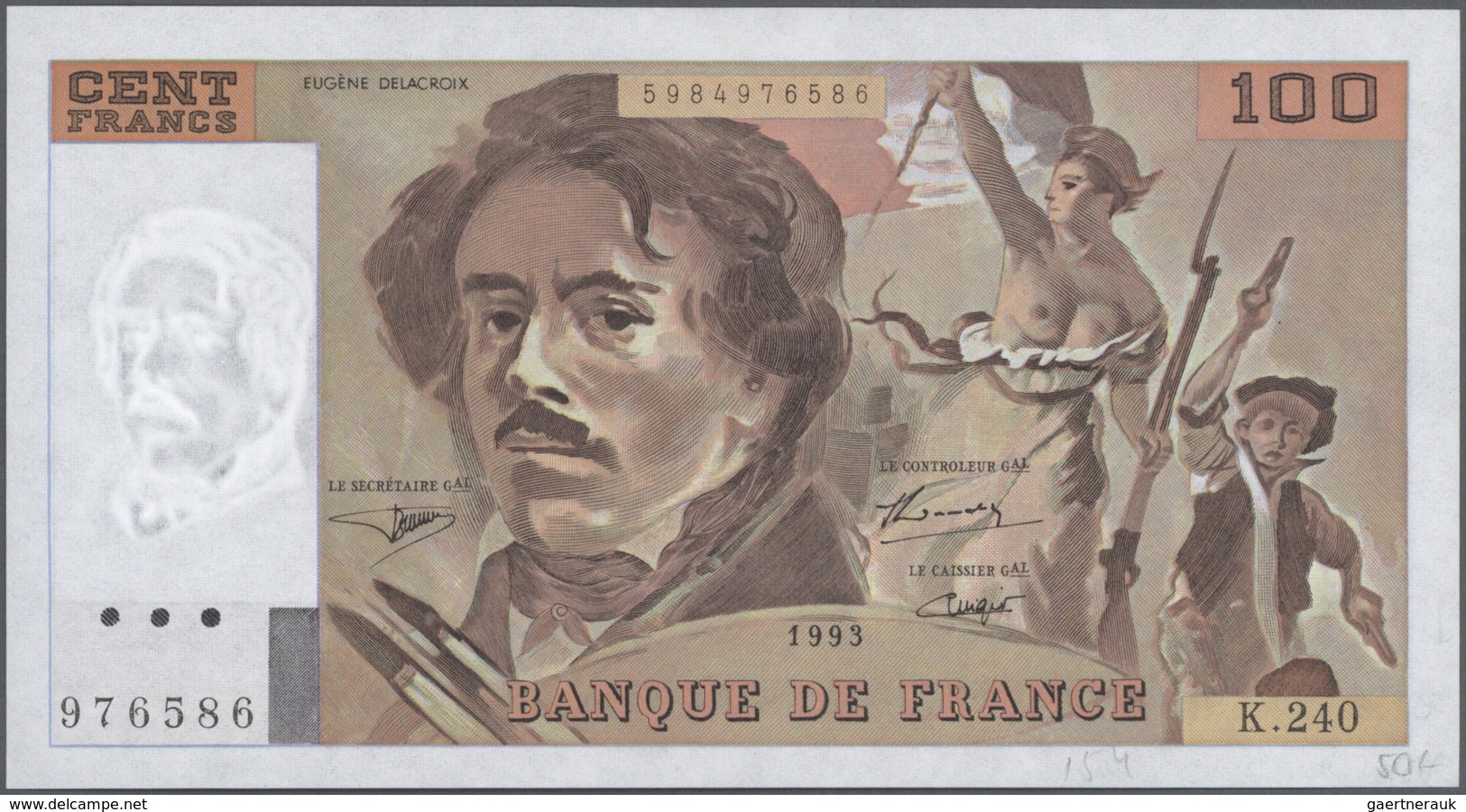 France / Frankreich: very big lot of about 2000 banknotes containing 12x 100 Francs P. 71, 31x 100 F