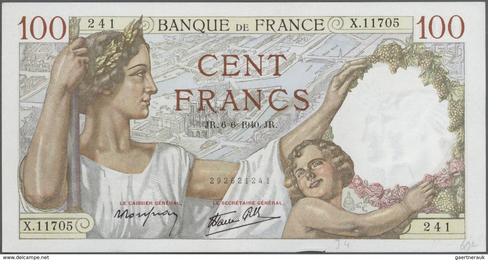 France / Frankreich: very big lot of about 2000 banknotes containing 12x 100 Francs P. 71, 31x 100 F