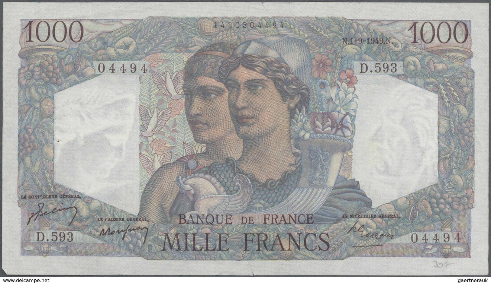 France / Frankreich: very big lot of about 2000 banknotes containing 12x 100 Francs P. 71, 31x 100 F