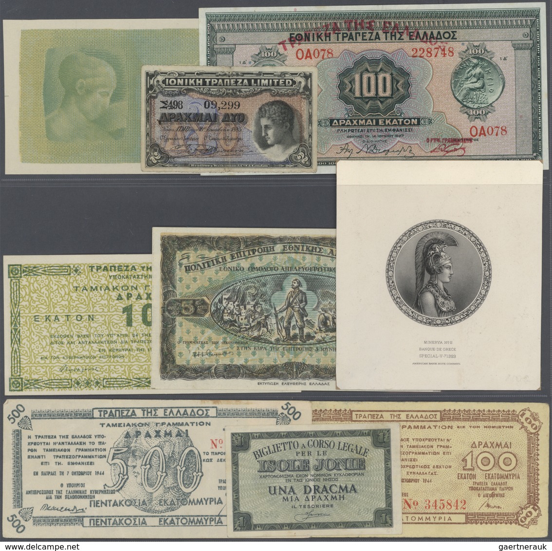 Greece / Griechenland: Large Dealers Lot Of About 780 Notes Containing The Following Pick Numbers In - Grèce