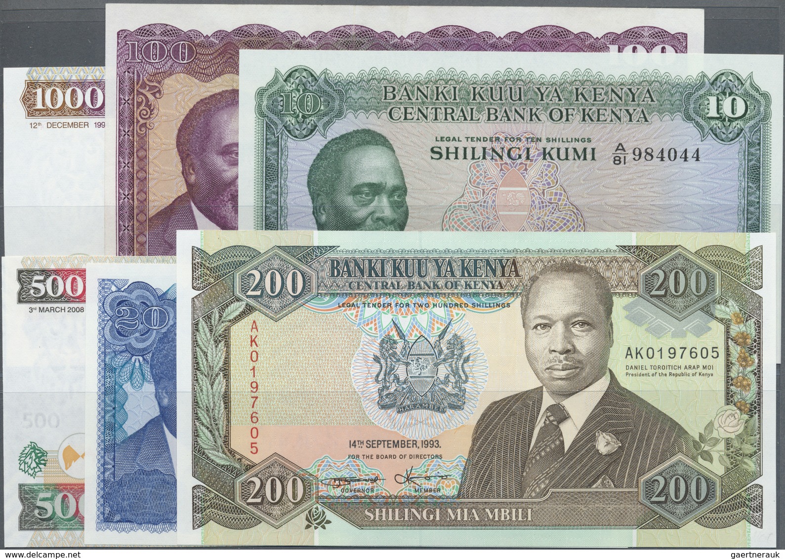 Kenya / Kenia: Large Lot Of About 600 Notes Containing The Following Pick Numbers In Different Quali - Kenya