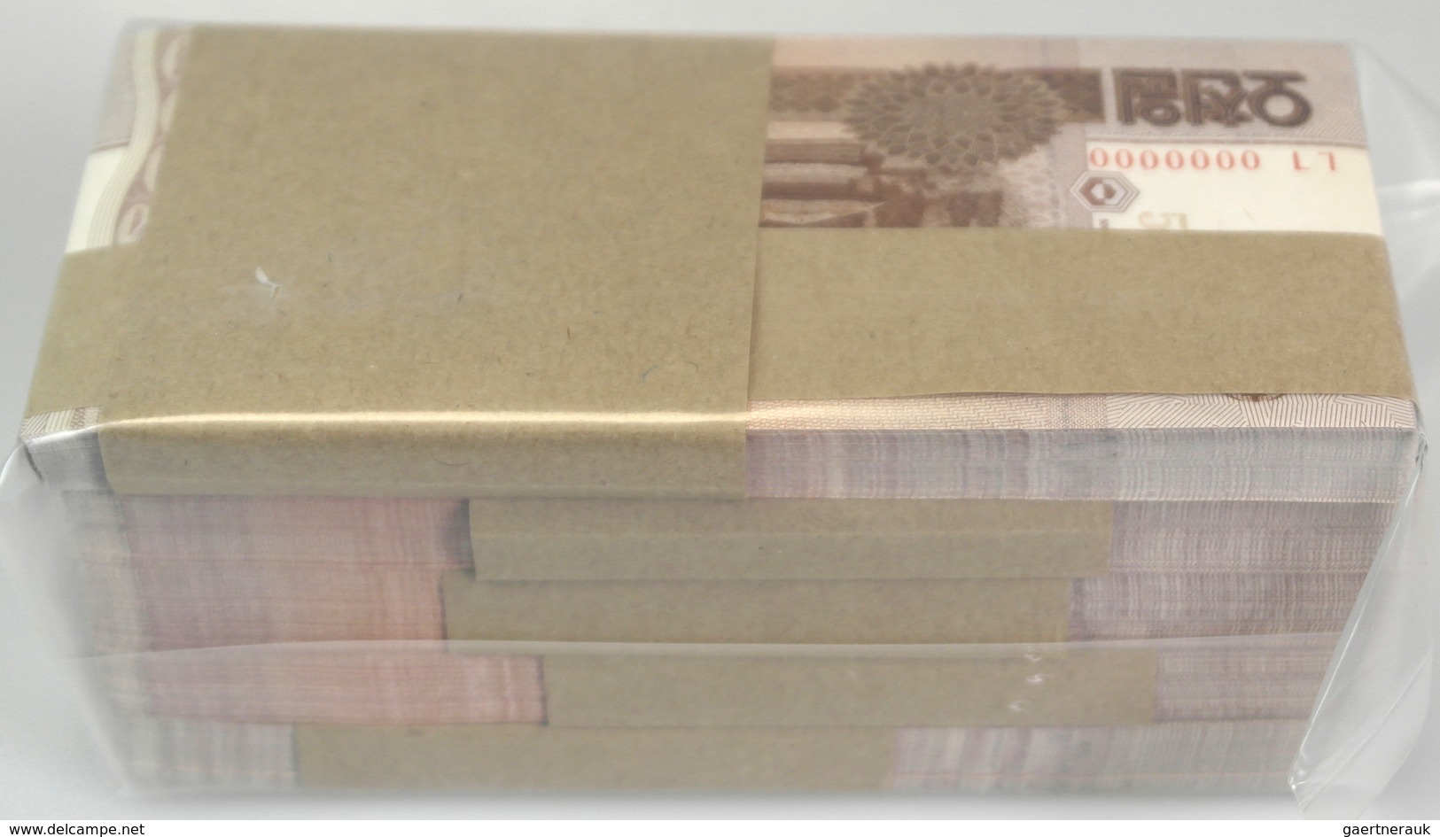 Korea: Set Of 5 Original Bundles 500 Banknotes 5000 Won 2009 P. 66s Specimen In Condition: UNC. (500 - Korea, South