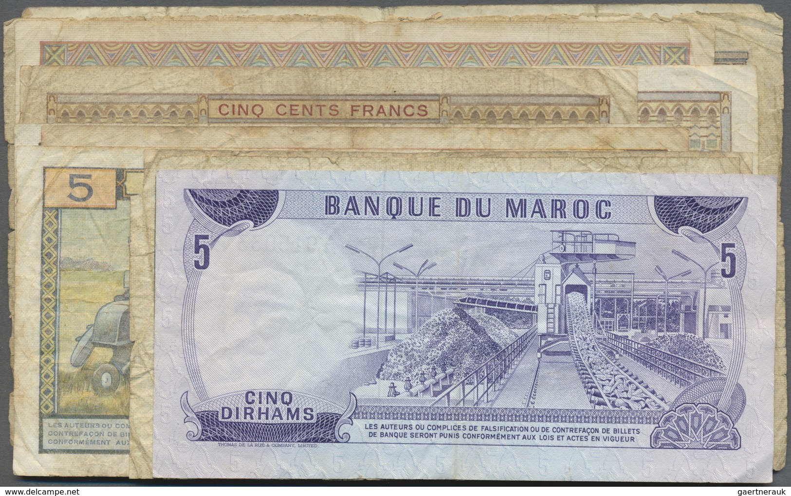 Morocco / Marokko: Set Of 20 Banknotes Containing 2x 20 Francs 1942/45 P. 18 (F- And VG), 5 Francs 1 - Morocco