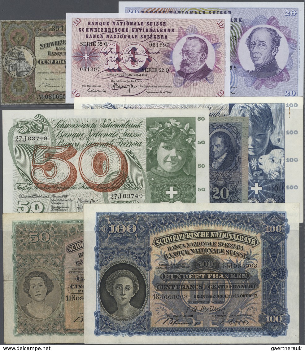 Switzerland / Schweiz: Large Lot Of About 290 Banknotes Containing The Following Pick Numbers In Dif - Svizzera