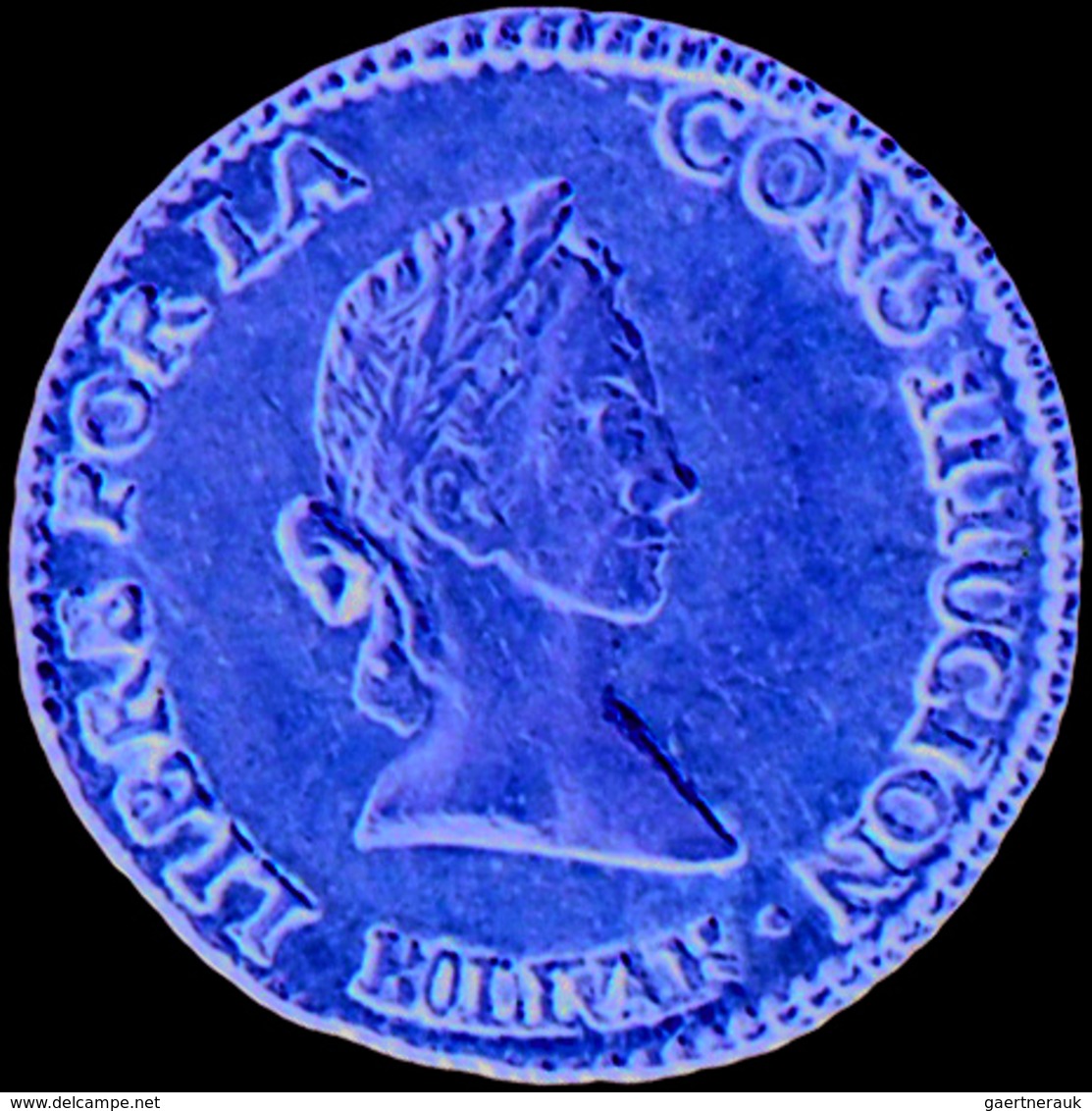 Bolivien: Republik: 1/2 Escudo 1844 R, Friedberg 30, KM#104, Gold, Sehr Schön. - Bolivie