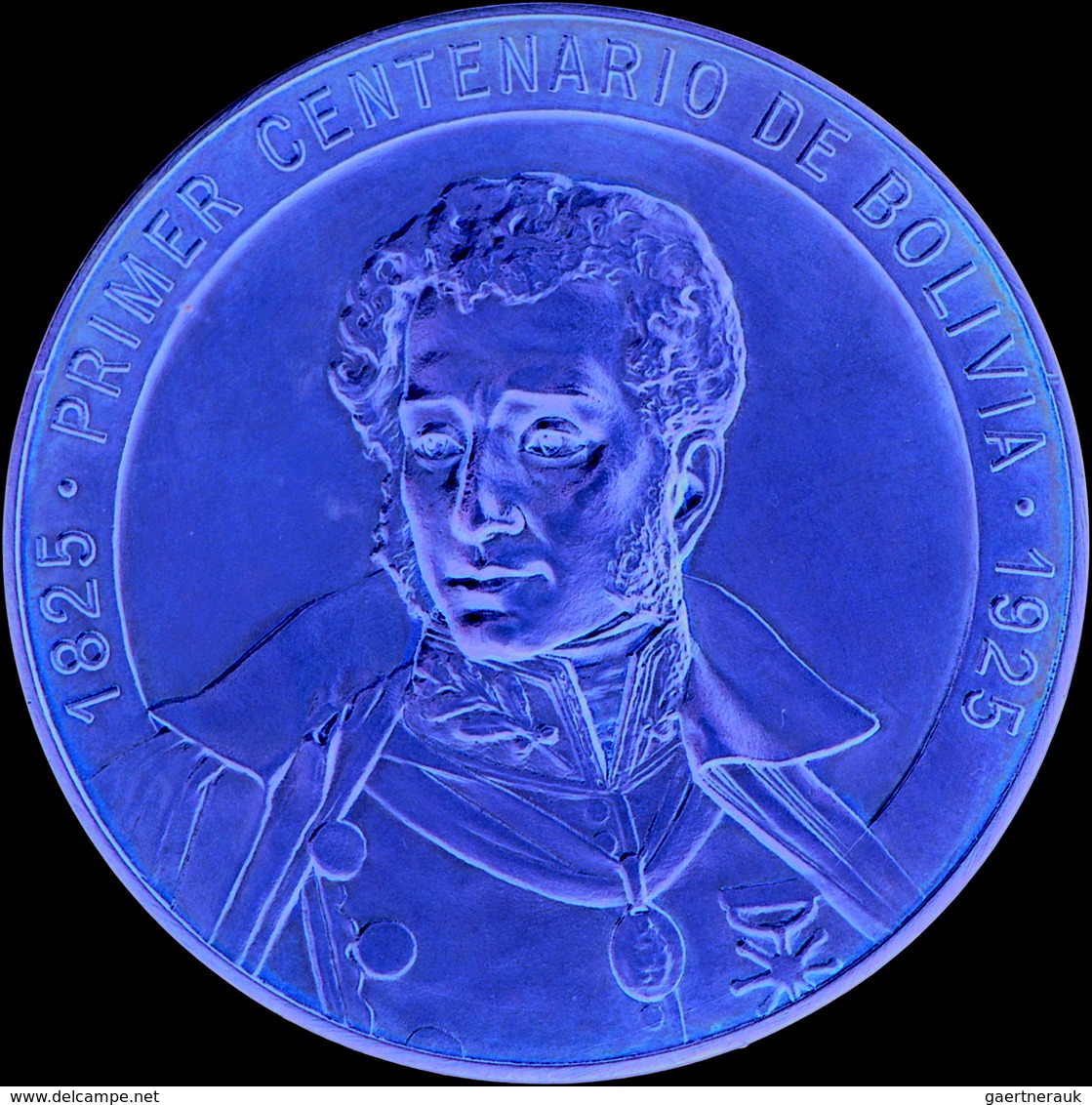 Bolivien: Goldmedaille 1925, Auf Die 100-Jahrfeier Der Republik, Av: Brustbild Antonio José De Sucre - Bolivie