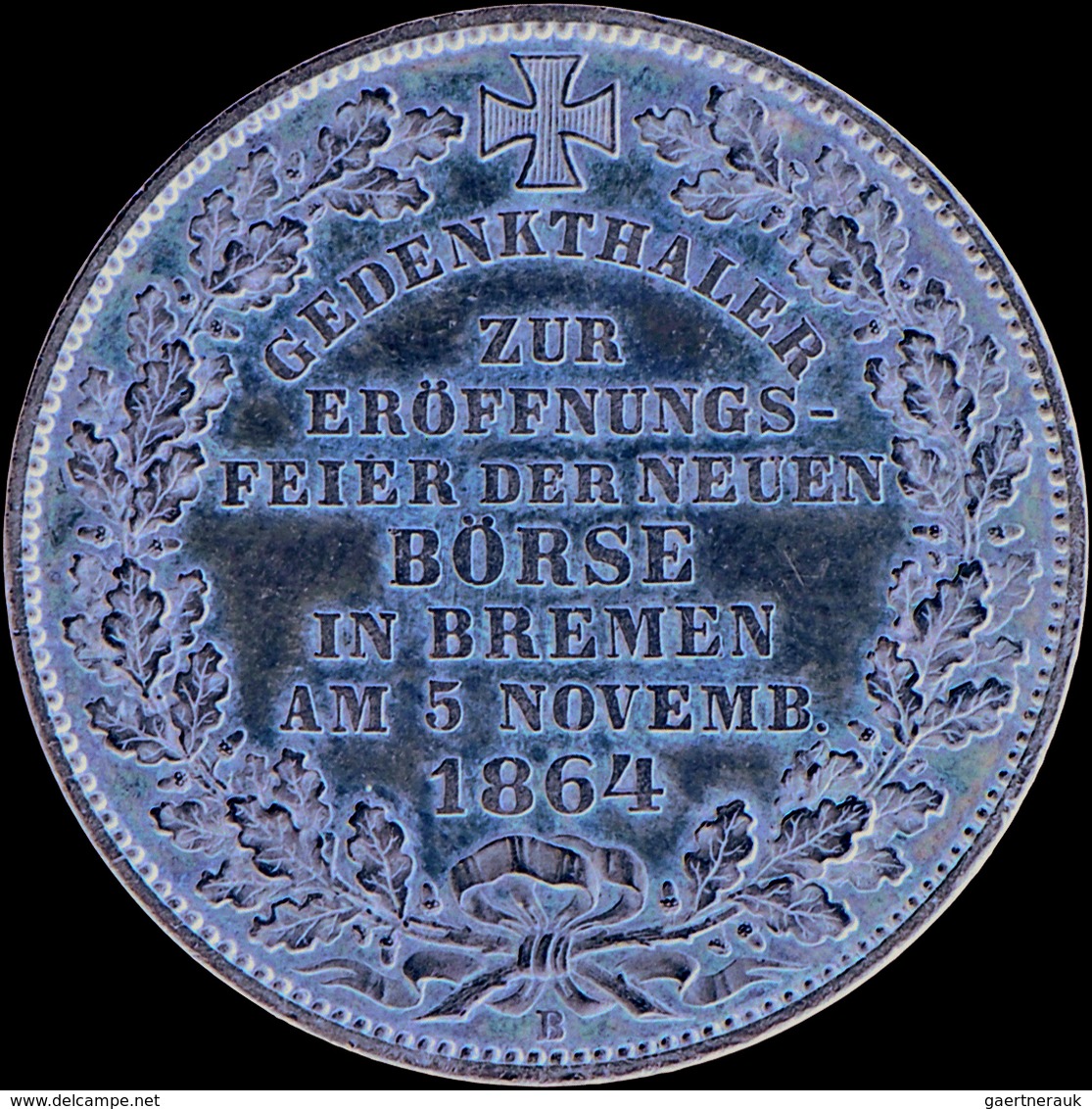 Bremen: "Gedenktaler" 1864 B, Auf Die Eröffnung Der Neuen Börse, Leicht Berieben, Ansonsten Vorzügli - Altri & Non Classificati