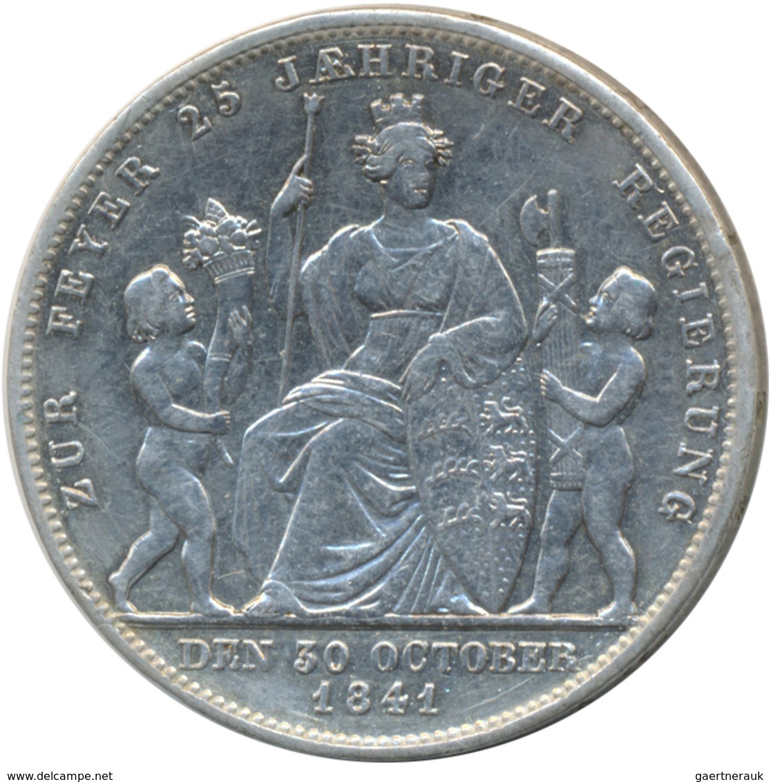 Württemberg: Wilhelm I. 1816-1864: 1 Gulden 1841, Regierungsjubiläum, Jaeger 74, AKS 123, Klein/Raff - Altri & Non Classificati