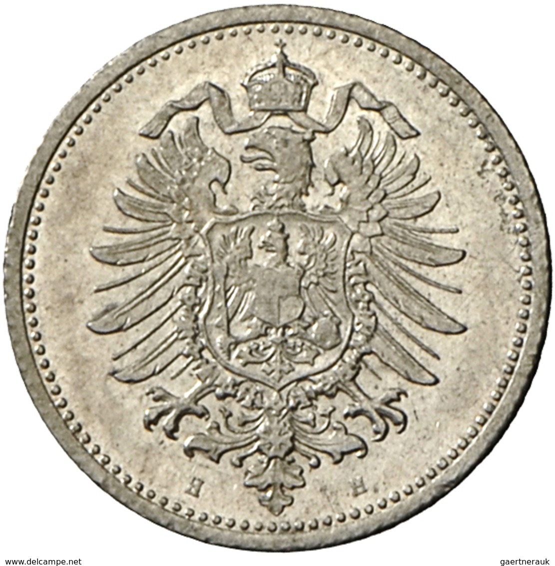 Umlaufmünzen 1 Pf. - 1 Mark: 20 Pfennig 1873 H, Jaeger 5, AKS 8, Auflage: 54.000 Exemplare, Selten, - Taler Et Doppeltaler