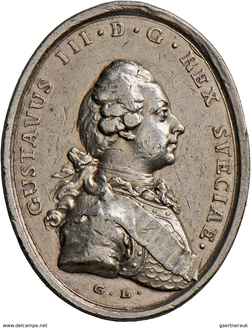 Schweden: Lot 25 Medaillen In Silber Und Bronze, U. A. Ovale Silbermedaille 1772 Von G. Ljungberger, - Suède