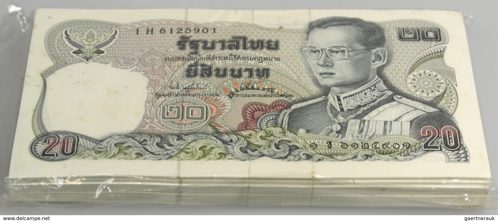 Thailand: Full Bundle Of 100 Pcs 20 Dollars ND P. 109 In UNC. (100 Pcs) - Thaïlande