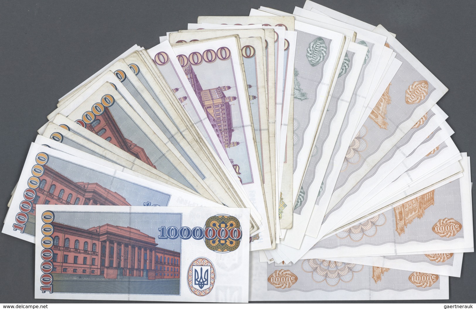 Ukraina / Ukraine: Huge Set With 337 Banknotes Of The Ukrainian National Bank Issues 1991 - 1995, Co - Ukraine