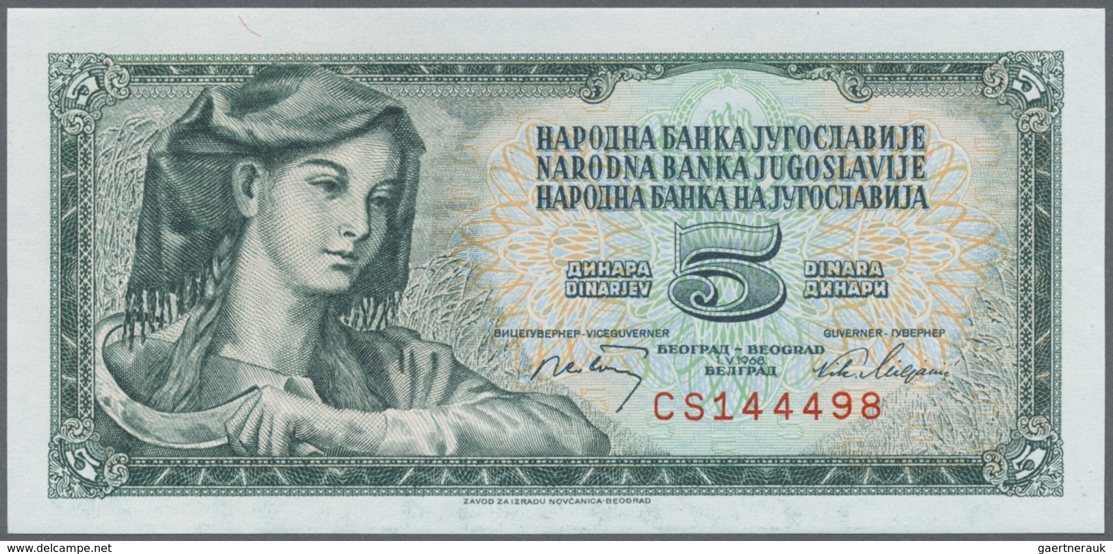 Yugoslavia / Jugoslavien: 1955/2001 (ca.), Ex Pick 69-153, Quantity Lot With 6244 Banknotes In Good - Jugoslavia