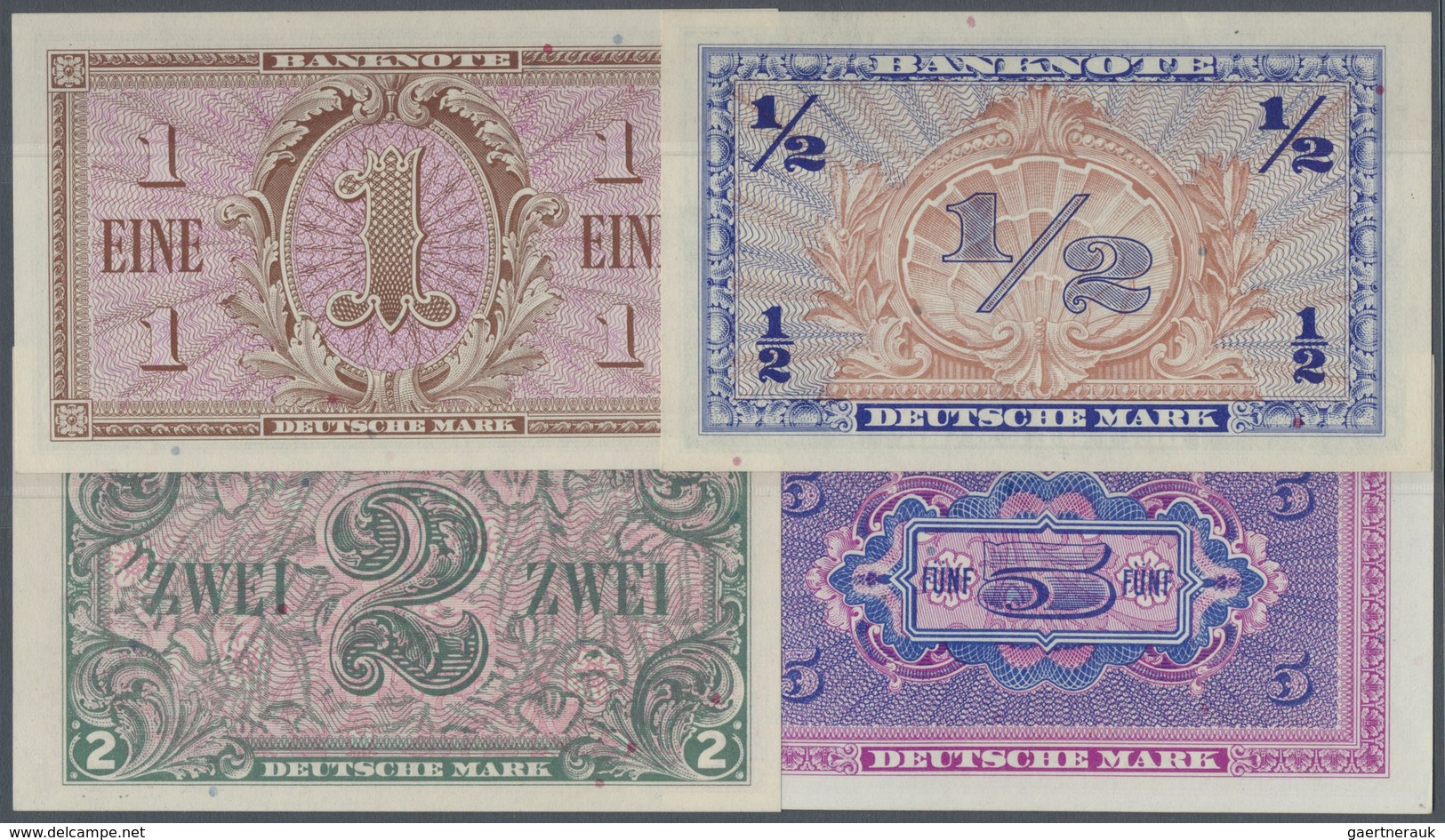 Deutschland - Bank Deutscher Länder + Bundesrepublik Deutschland: Kopfgeldserie 1948 Mit 1/2, 1, 2, - Autres & Non Classés