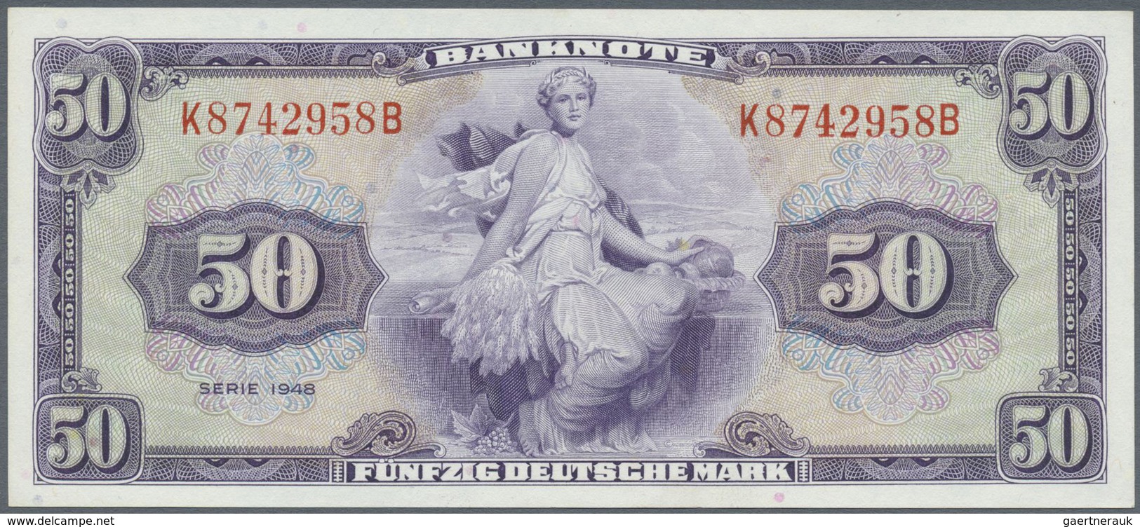 Deutschland - Bank Deutscher Länder + Bundesrepublik Deutschland: 50 DM 1948, Ro.242a In Perfekt Kas - Other & Unclassified