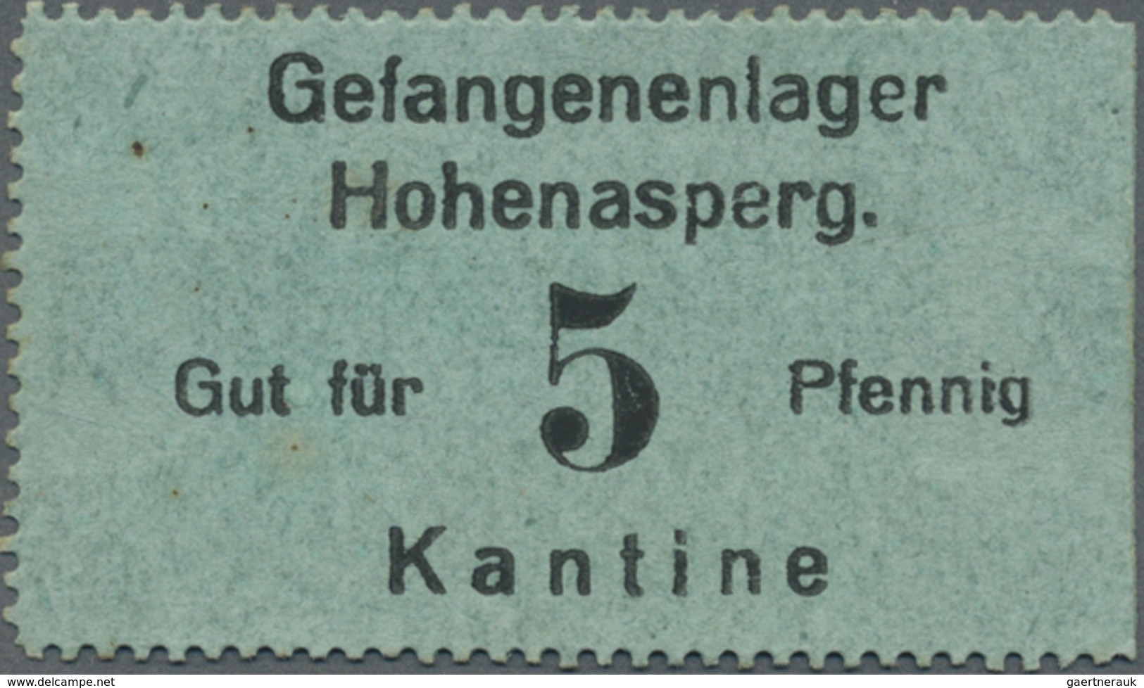 Deutschland - Konzentrations- Und Kriegsgefangenenlager: Hohenasperg, Gefangenenlager, Kantine, 1, 2 - Autres & Non Classés