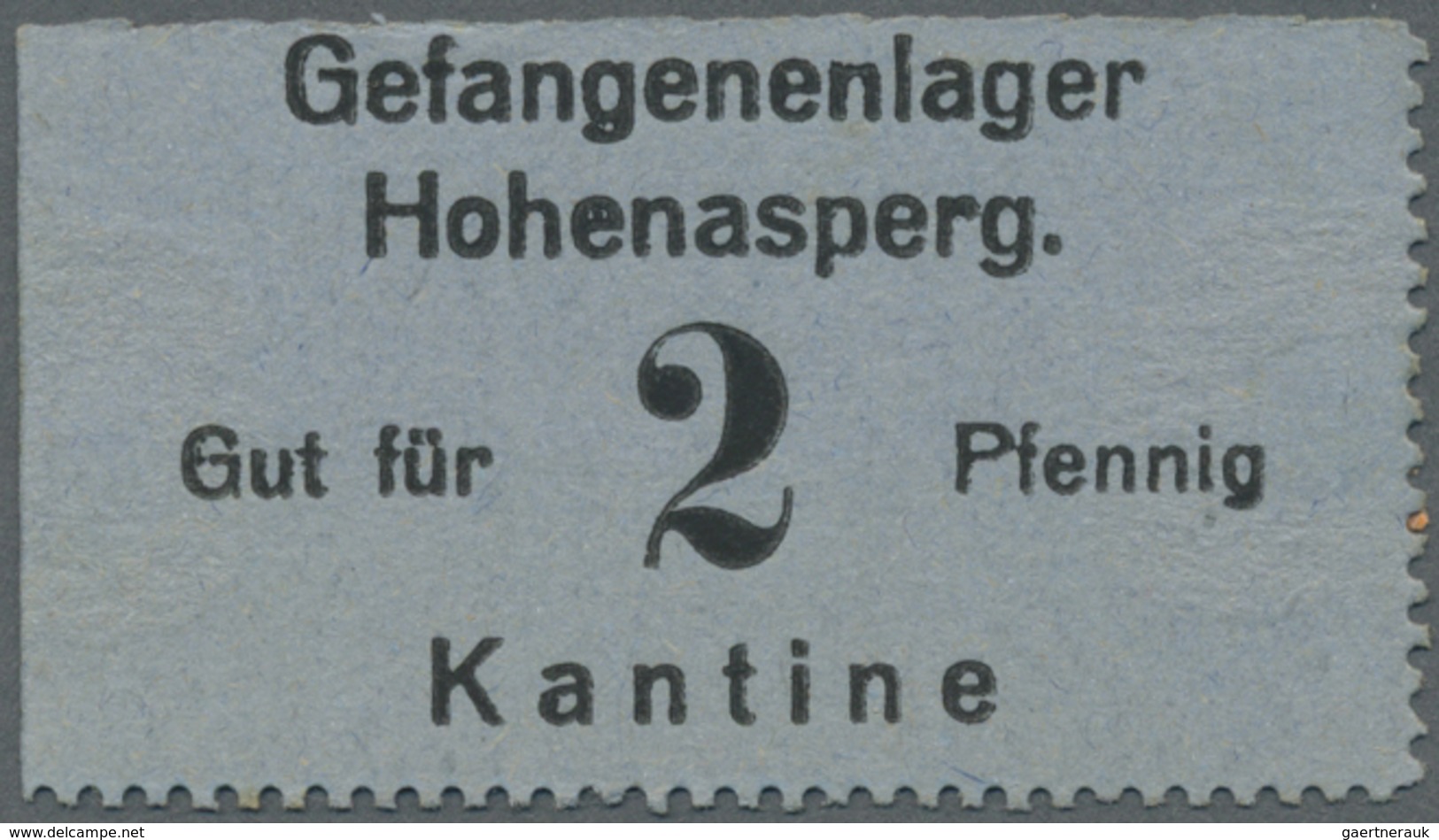 Deutschland - Konzentrations- Und Kriegsgefangenenlager: Hohenasperg, Gefangenenlager, Kantine, 1, 2 - Autres & Non Classés