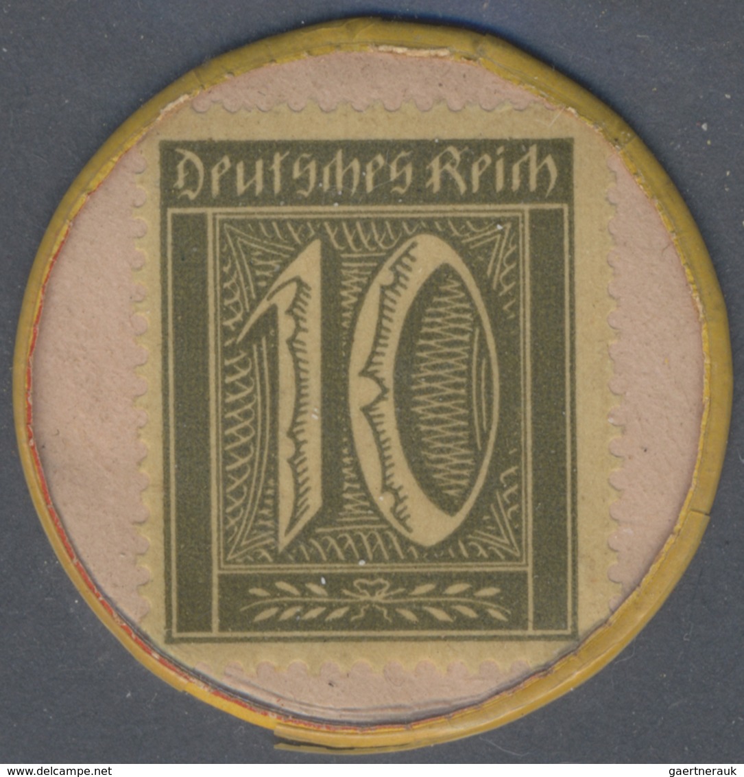 Deutschland - Briefmarkennotgeld: Barmen, Ernst Quambusch, Senf-Gewürze, 10 Pf. Ziffer, Zelluloid, M - Other & Unclassified