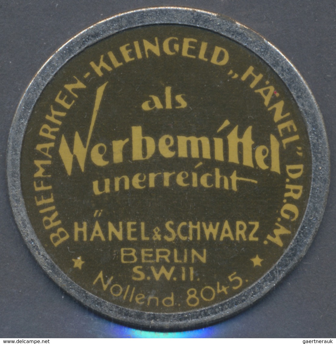 Deutschland - Briefmarkennotgeld: Berlin, Hänel & Schwarz, Briefmarken-Kleingeld, 5 Pf. Ziffer, Zell - Autres & Non Classés