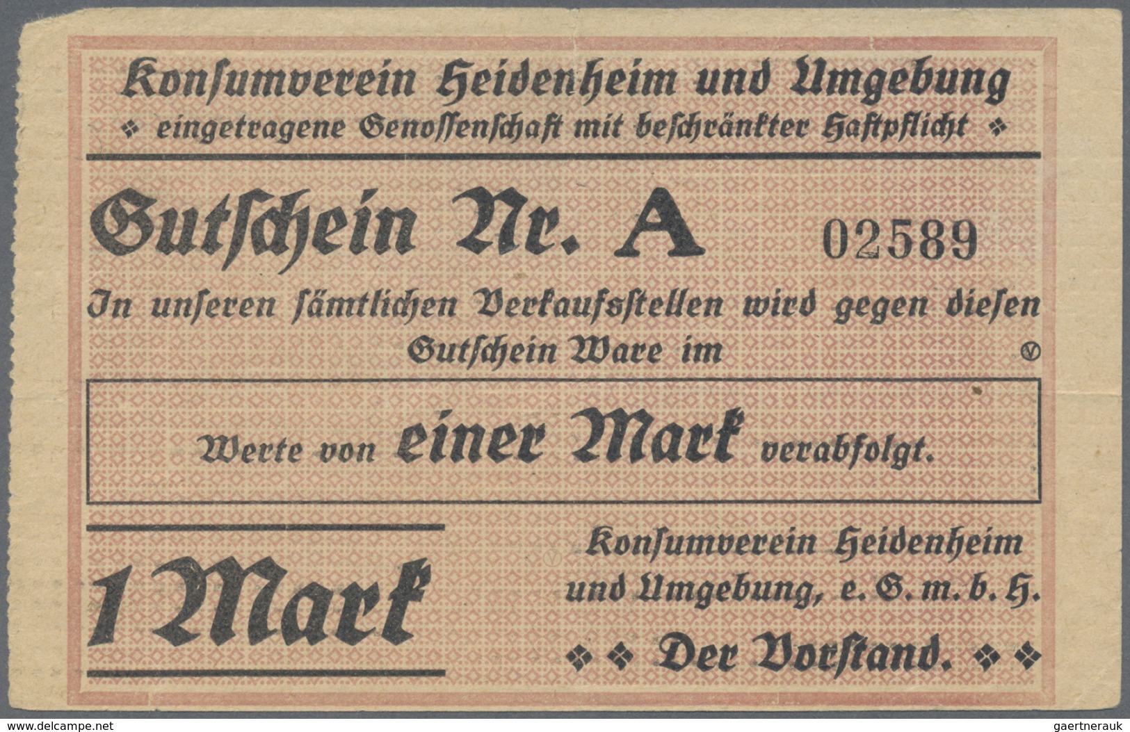 Deutschland - Reichsbahn / Reichspost: Heidenheim, Postamt, 2 X 1 Pf., O. D., Gelbweißer Bzw. Grauer - Altri & Non Classificati