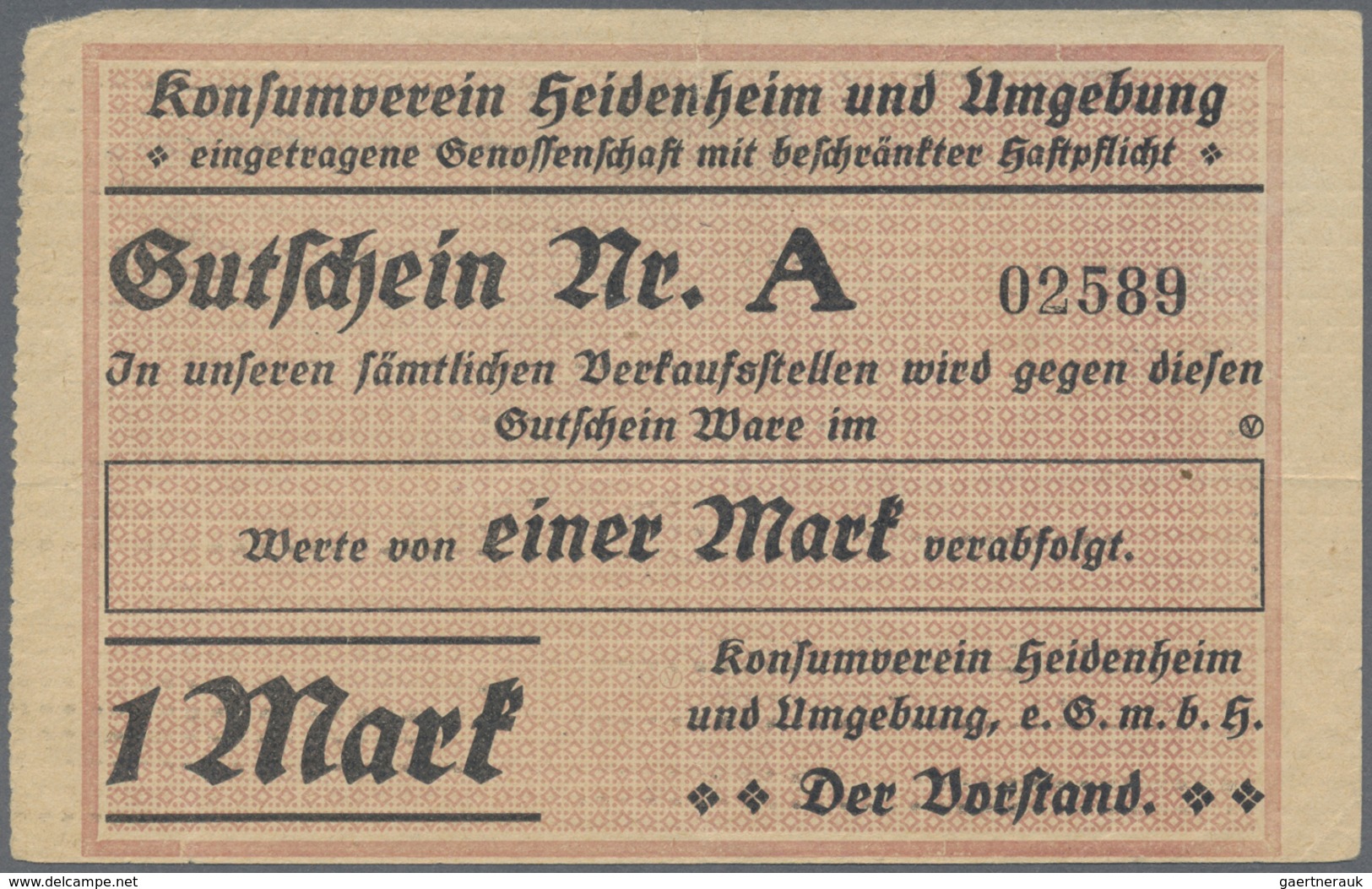 Deutschland - Reichsbahn / Reichspost: Heidenheim, Postamt, 2 X 1 Pf., O. D., Gelbweißer Bzw. Grauer - Other & Unclassified