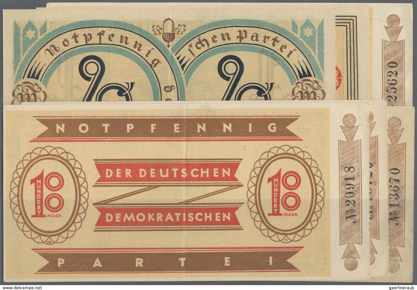 Deutschland - Notgeld - Berlin Und Brandenburg: Berlin, Deutsche Demokratische Partei, 20, 2 X 50, 2 - [11] Emissions Locales