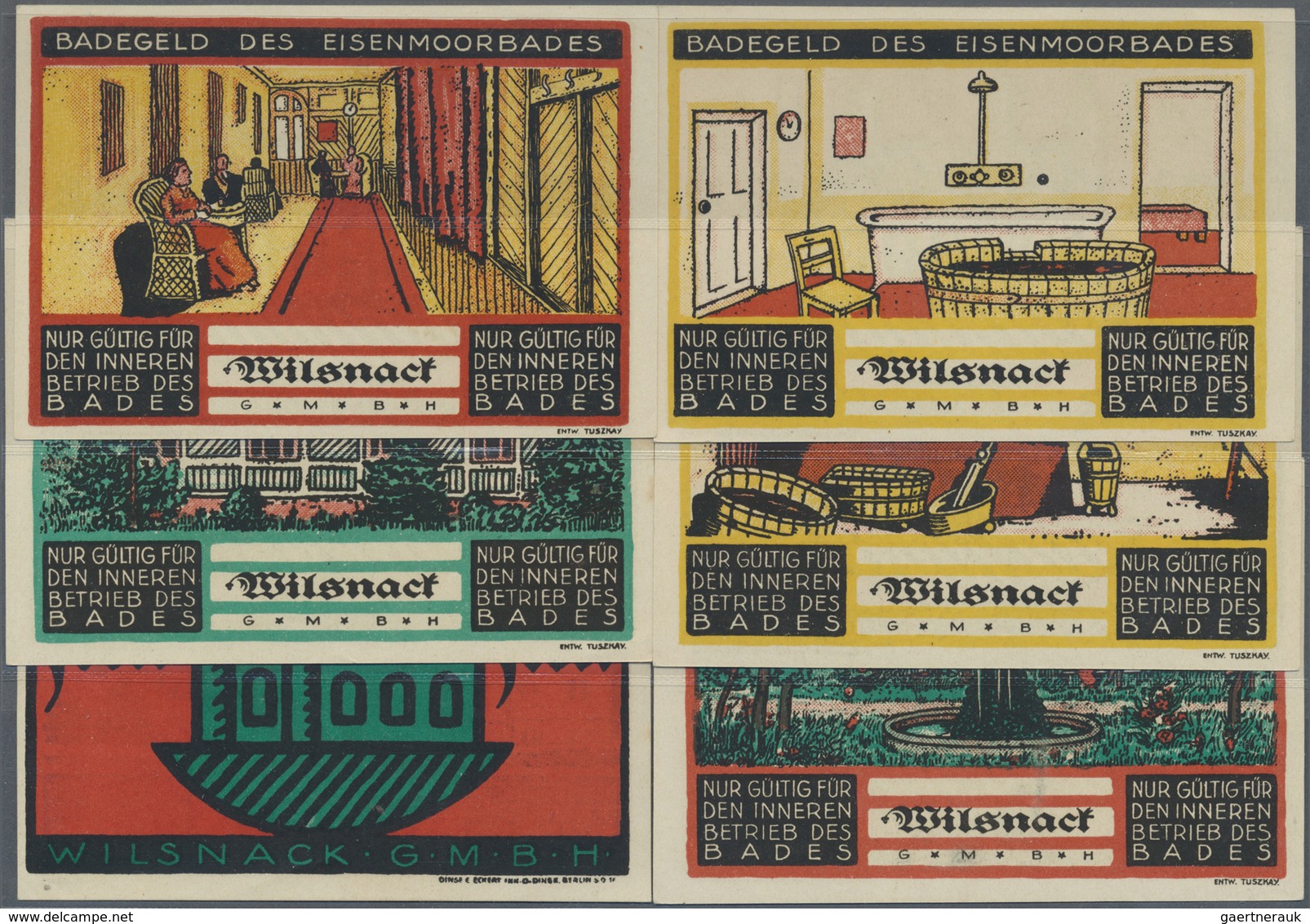 Deutschland - Notgeld - Berlin Und Brandenburg: Wilsnack, Eisenmoorbad Wilsnack GmbH, 1/2, 1, 2, 3, - [11] Local Banknote Issues