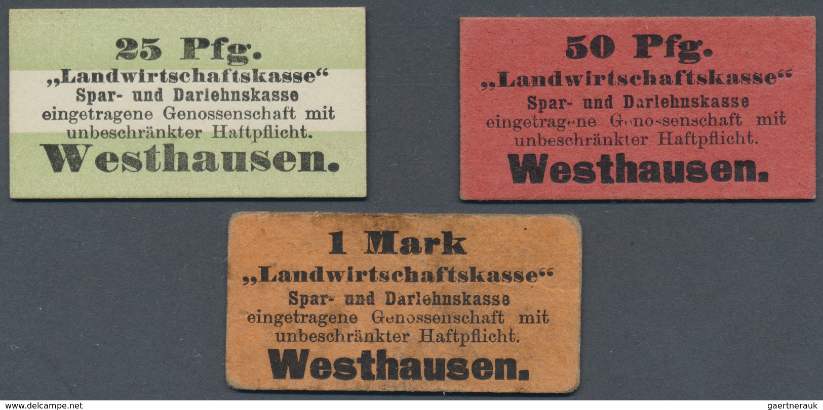 Deutschland - Notgeld - Elsass-Lothringen: Westhausen, Elsass, Landwirtschaftskasse, 25 Pf., Runder - Other & Unclassified