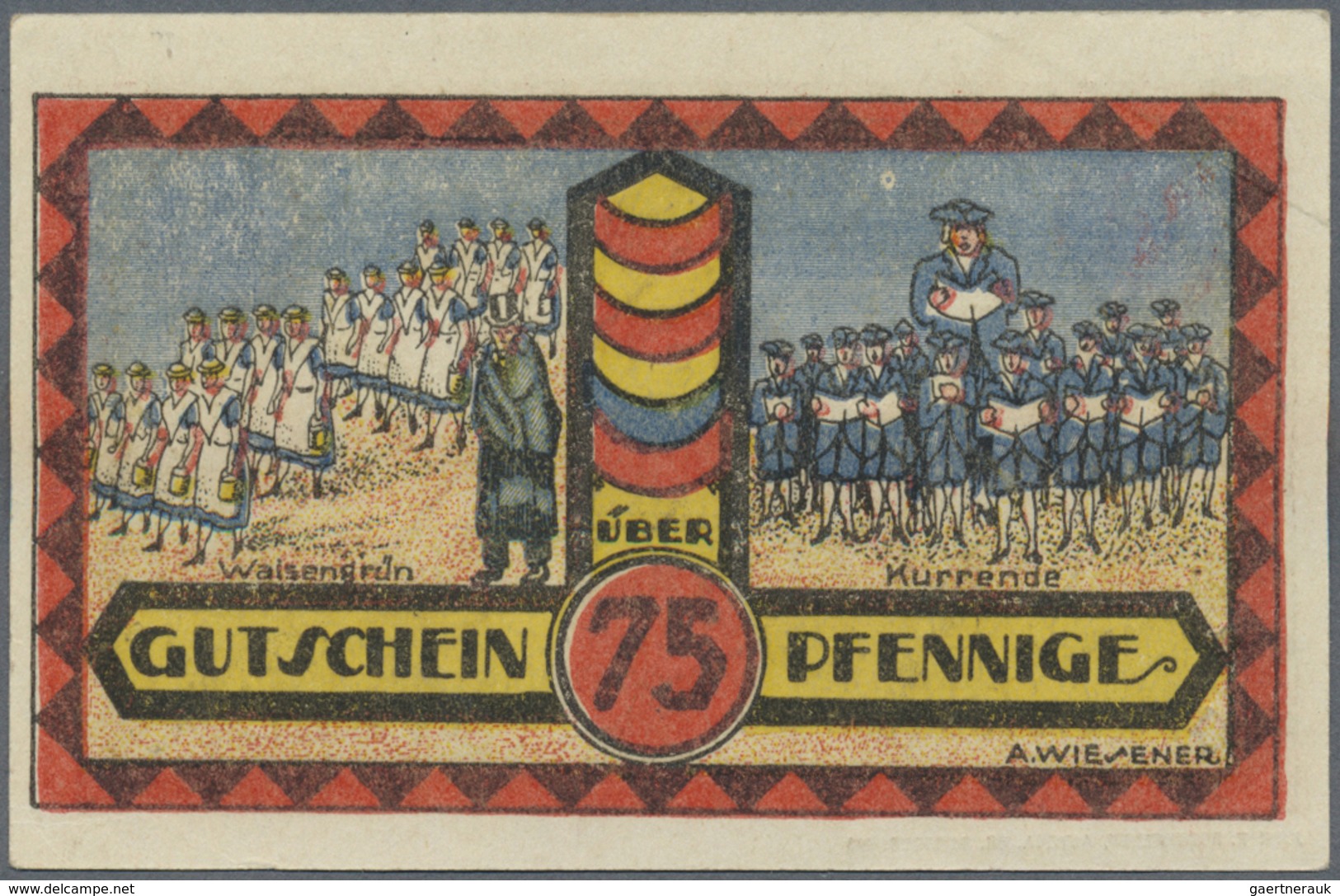 Deutschland - Notgeld - Hamburg: Hamburg, Wichmann's Universal Postkartenzentrale, 75 Pf., 1.6.1921 - [11] Emissioni Locali