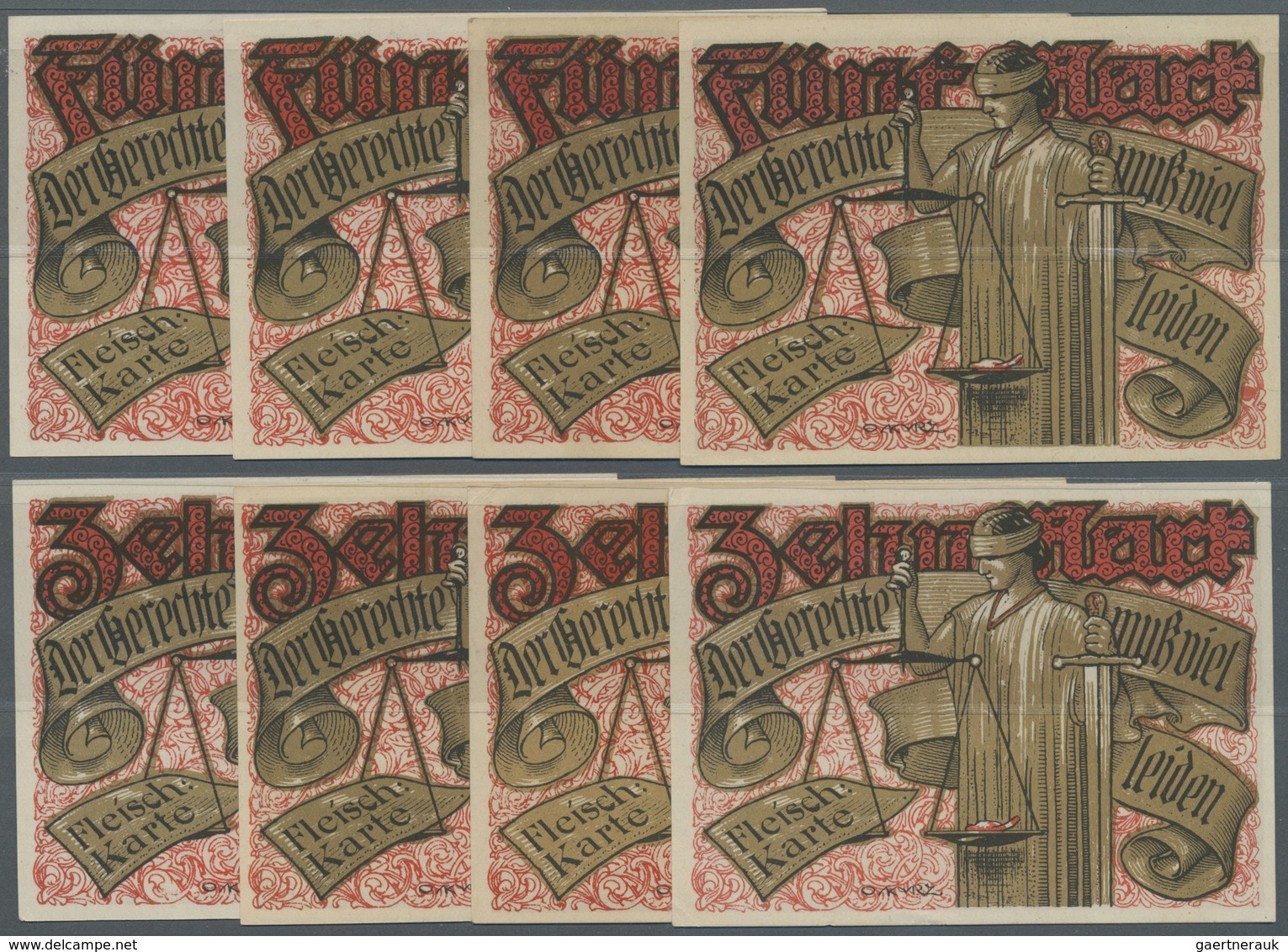 Deutschland - Notgeld - Hamburg: Tonndorf-Lohe, Gemeinde, Je 4 X 5 Und 10 Mark, 1.3 - 1.10.1921, Erh - [11] Local Banknote Issues