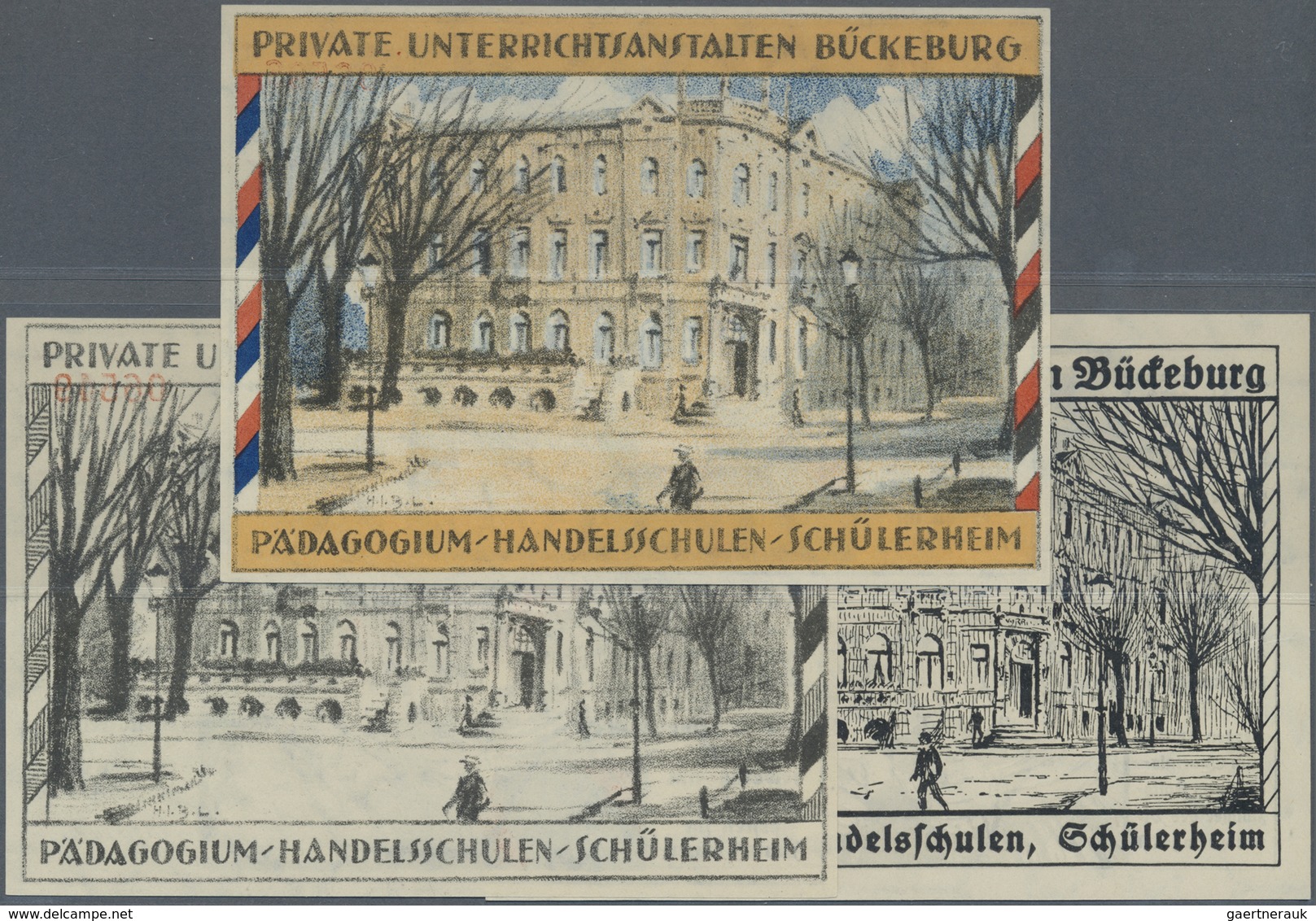 Deutschland - Notgeld - Niedersachsen: Bückeburg, Private Unterrichtsanstalten, 1 1/2, 3, 4 Mark, 1. - [11] Local Banknote Issues