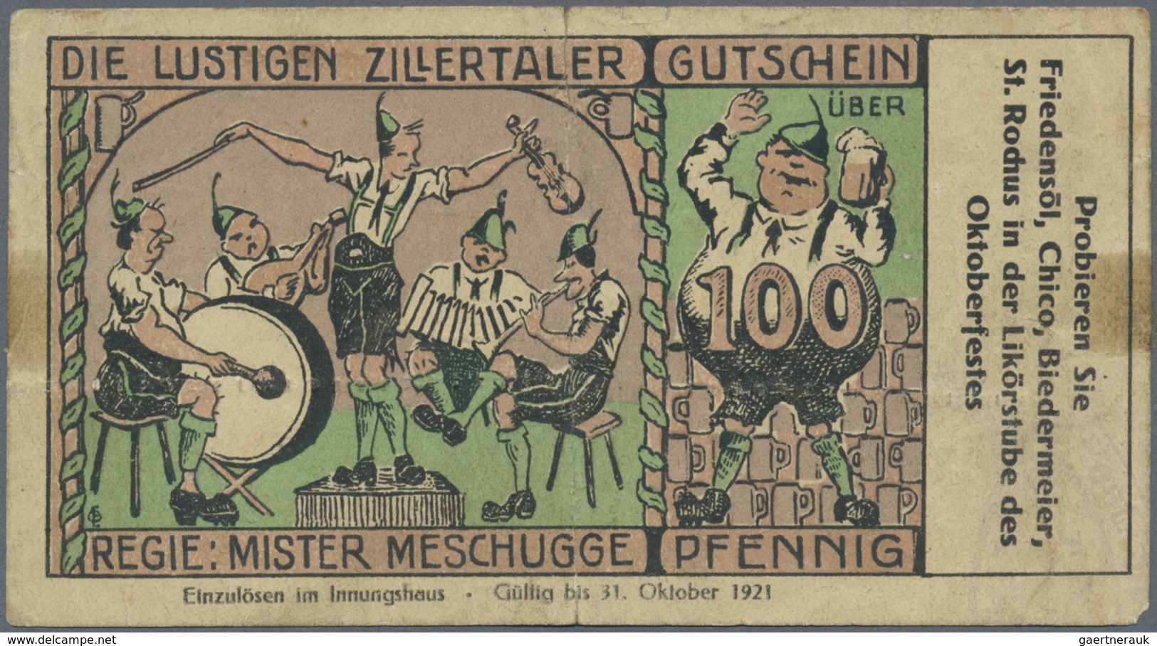 Deutschland - Notgeld - Rheinland: Crefeld, Innungshaus, 100 Pf., 8. - 31.10.1921, Ohne Stempel, Erh - [11] Emissioni Locali