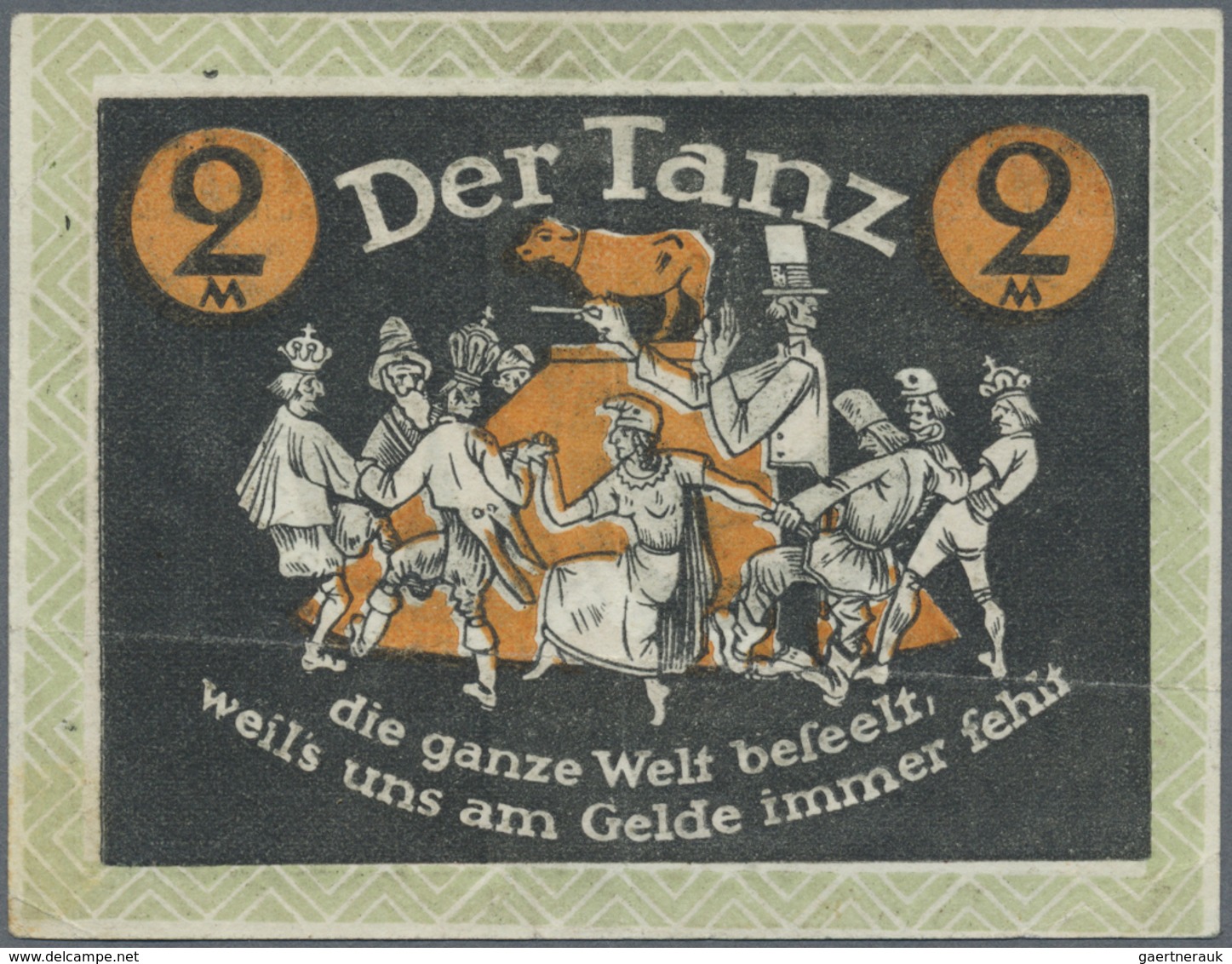 Deutschland - Notgeld - Rheinland: Düsseldorf, Die Vergnügungskommission, 2 Mark, 28.12.1921, Erh. I - [11] Local Banknote Issues